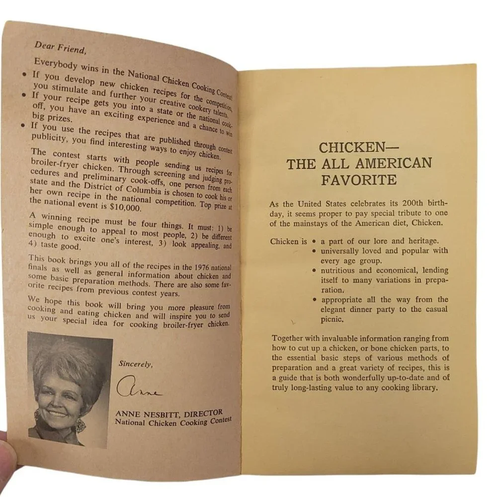 The Chicken Cookbook Bicentennial Edition 1976 National Chicken Cooking Contest